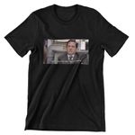 Piedpiper Smart Trendy Stylish The Office Michael Scott Funny Printed Men's 100% Cotton Tshirt (Large, Black)