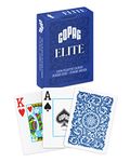 Copag Elite 100% Plastic Playing Cards, Poker Size Jumbo Index Single Deck (Blue)