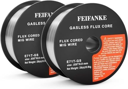 FEIFANKE Fil Fourré Sans Gaz 0.9MM, 2KG- E71T-GS General Purpose MIG MAG Welding Wire Reel D100 for Welding Machines, 2 Boîte
