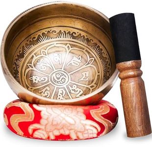 Bol Chantant Tibétain 7 Métaux + E-Book | Bol Tibétain Artisanal, Fait Main au Népal + Coussin + Maillet en bois + Boite Lokta - Méditation - Guérison
