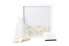 Pearhead Wedding Guestbook Token Frame, Creative Guest Book Alternatives, Wedding Shower Essentials, Wedding Decorations, White