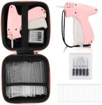 BEVTEE Price Tagging Guns for Clothes, Retail Price Tag Attacher Guns for Clothing (Not Stitch Gun), Includes 5 Needles, 1008 Barbs Fasteners, 1 Hard EVA Bag(Pink)