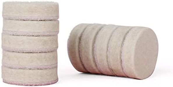 Z-LION 1 Inch Wool Felt Polishing Pads Buffing Wheel for Car Glass Plastic Metal Stone-10pcs/set