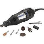 Dremel 100-N/7 Single Speed Mini Rotary Tool Kit with 7 Accessories- Hobby Drill, Small Pen Sander, Garden Tool Sharpener, Craft & Jewelry Drill, Black