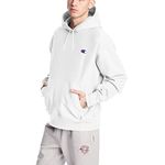 Champion LIFE Men's Reverse Weave Pullover Hoodie, White/Left Chest C Logo, LARGE