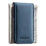 VULKIT Slim Magnetic Money Clip Leather Credit Business Card Holder Bills Holder, Strong Magnet Holds 15 x Folded Bank Notes