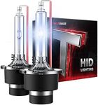 Torchbeam D2S D2R Xenon HID Headlight Bulbs, 35W 7600LM Bright 8000K Ice Blue, High Low Beam Replacement Bulb, Pack of 2