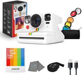 Now+ Gen 2 Instant Camera, White, Bluetooth Now Plus Film Camera with 5 Piece Lens Filter Kit & Pouch, 8 Color Film, Works with Polaroid i-Type and 600 Film, and Lens Cleaning Cloth