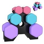 DICAO Adjustable Dumbbells Set 20kg,Dumbbell Barbell Kettlebell Push-Up Stand Perfect for Strength Training Weight Lifting,Weights Dumbbells Set for Men Women GB STOCK (Colourful-Dumbbell 12KG)