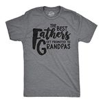 Mens Best Fathers Get Promoted to Grandpas Funny Family Relationship T Shirt Mens Funny T Shirts Dad Joke T Shirt for Men Funny Grandpa T Shirt Novelty Dark Grey M