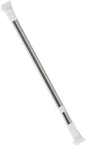NESTINGHO Adjustable Stainless Steel Closet Tension Rod 50-80cm, Heavy Duty Telescopic Clothes Hanging Pole for Wardrobe and Bathroom, Space-saving Multi-use Rod without Drilling