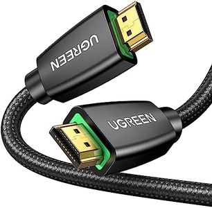 UGREEN 4K HDMI Cable 0.5M, HDMI 2.0 Braided Cord 18Gbps High Speed with Ethernet Support 4K@60Hz HDCP 2.2ARC 3D Compatible with UHD TV, Monitor, Soundbar, Computer, Xbox 360, PS5, PS4, Switch, Blu-ray