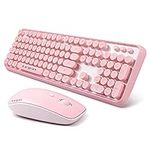 Pink Wireless Keyboard Mouse Combo,