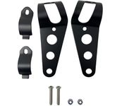 Alchemy Parts Motorcycle Headlight Fork Mount Brackets Black for 32mm to 40mm Diameter Forks Cafe Racer Street Fighter