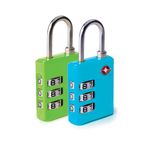 Travelon Set of 2 TSA Accepted Luggage Locks, Cool Combo, 1.25”W x 2.5”H x 0.6”D