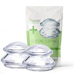 GreenLife Cupping Therapy Sets - Silicone Cups for Cupping Set Firm for Muscle Soreness Pain Relief Body Neck Knee, Self Massage Tool, Deep Muscle Massager, Anti Cellulite, Joint Pain Recovery, Athletic Recovery, Muscle Pain Relief (2 pcs, Large)