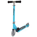 JD Bug Junior Street Folding Kids Scooter, for Boys and Girls Aged 5+, Adjustable Handlebar Height (Sky Blue)