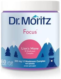 DR. MORITZ Lions Mane Gummies for Adults and Kids 4+ - Mushroom Gummies with 12-in-1 Blend Including Reishi & Chaga - Lions Mane for Kids and Adults - No Sugar Added, Non-GMO (60 Count)