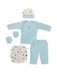 My Tiny Wear Full Sleeves New Born Baby Gift Set, Infant Clothing Gift Set, essentials kit, Cotton Set, Suit Set, Just born, Dress, Boy, Girls, 5 Pieces | Items | products, 0-3 Months(Blue)