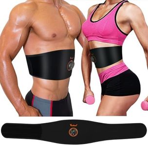 vendiana ABS Stimulator Muscle Toner Flex Fitness Belt for Waist Trimmers FDA Cleared AB Machine Abdominal Toning Ems (Black, One Size)