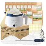Soy Candle Making Kit with 10lbs Soy Wax Flakes for Candle Making, Electric Wax Melting Pot with Thermomter, 100 Cotton Wicks, 100 Wick Stickers