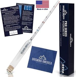 USA Made Maple Syrup Hydrometer Density Meter for Sugar and Moisture Content Measurement for Consistently Delicious Pure Syrup – Made in America - BRIX & Baume Scales - Easy Read Red Line Calibrated