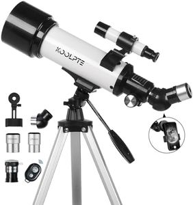 Telescope for Kids & Adults - 70mm Aperture 500mm AZ Mount Fully Multi-Coated Optics Astronomical refracting Portable Telescopes, with Tripod Phone Adapter, Carrying Bag, Remote Control White
