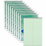 TOPS Spiral Steno Books, 6 x 9 Inches, Gregg Rule, Greentint Paper, 80 Sheets per Book, 12 Books per Pack (8021)