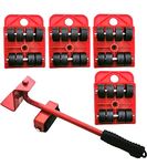 MBKHACHAR Furniture Lifter Mover Tool Set - Heavy Duty Furniture Lifter lod Capacity 150kg 360 Degree Rotation 4 Slider Furniture Lifter