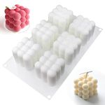 6 Cavity Bubble Candle Molds for Candle Making, Maehsab 3D Silicone Candle Mould for Scented Candle DIY Soap Aromatherapy Wax Candle Mousse Cake Home Decoration