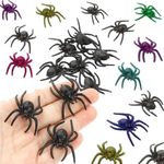 Pop The Party 10 PCS Halloween Fake Spider Prank Props Favors Trick Toys Halloween Party Decorations for Adults |Realistic Spider Figures Colorful Tarantula Figurines for Halloween Decor.