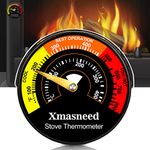 Stove Thermometer, Magnetic Log Burner Thermometer, Log Burner Accessories, Fireplace Temperature Monitor Gauge for Wood Log, Chimney Oven, High-Temperature Resistant Inks & Anti-Stripping Varnish