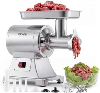 VEVOR Commercial Meat Grinder, 9.2 Lbs/Min Capacity, #12 Electric Meat Mincer with 2 Plates, 3 Sausage Stuffing Tubes & Kibbe Kit, 750W/1HP Sausage Maker for Home Kitchens & Restaurants, ETL Listed