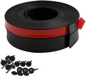 Greymond Garage Door Weather Stripping, 40 FT Black Garage Door Side and Top Seal Trim, Universal Adhesive Backed Garage Door Rubber Seal Strip Replacement