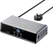 Anker Prime Docking Station (DL7400), 14-Port Triple Display with DisplayLink, 140W Max, Smart Display, Built-in Cooling Fan, Up to 8K, for macOS and Windows (Install The Latest DisplayLink Driver)