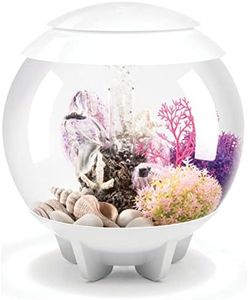 biOrb HALO 15 Acrylic 4-gallon Aquarium with Multi-Color Remote-Controlled LED Lights Modern Compact Tank for Tabletop or Desktop Display, White