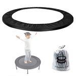 Small Trampoline Spring Cover 38 Inch Replacement Safety Pad for Mini Trampoline 3 Layer Protect Tear-Resistant Oxford Cloth Easy to Install Replacement for Home, Gym - Multiple Colour (Black)