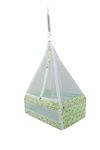 U2CUTE® Baby Cradles ! Baby JHOOLA ! JHOOLA ! Hanging Swing Cradle Mosquito Net and Spring | 0-12 Months| (70 x 50 x 145 cm. Hot Deal Wholesale Price Box Cradle (Green)