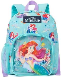 Disney The Little Mermaid Backpack Kids | Girls Ariel Sea Character Blue Rucksack | Luggage Sports School Bag Adjustable Straps | Princess Merchandise Gifts