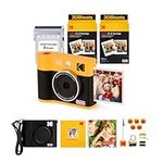 KODAK Mini Shot 3 ERA 4PASS 2-in-1 Instant Camera and Photo Printer (3x3) (Camera + 68 Sheets (8 Initial Sheets + 60 Sheets Pack) + Gift Accessories, Yellow)