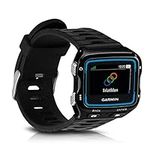 kwmobile Strap Compatible with Garmin Forerunner 920XT Strap - Replacement Silicone Watch Band - Black