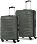 Samsonite Evolve Se Hardside Expandable Luggage with Double Spinner Wheels, Army Green, 2PC Set (CO/M)