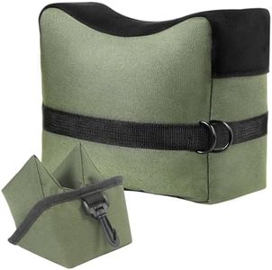 CROSSHIP Front & Rear Shooting Bags - 900D Shooting Rest Bags, Gun Rifle with Thick Suede Leather Topper, Multi-functional Bench Rest, Target Sports Sandbag Stand Holders - Unfilled