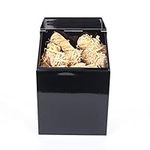 Valiant Firelighter Storage Box - Metal Container with Flip Top Lid , Black