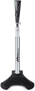 JASCOPRO Batting Tee for Baseball and Softball,Triangular Base Ultra Stable Baseball Tee with Hand-Rolled Rubber Top,Premium Stem Softball Tee,Height Adjustable 24 to 46 inches for Kids and Adults