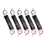 PNGKNYOCN 18650 Battery Clip 1 Slots 3.7V Plastic 18650 Battery Storage Box Case with Black and Red Wire Leads YOUCHENG for 18650 Battery with Connect Lead(5-Pack)