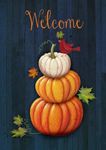 Toland Home Garden 1012599 Welcome Pumpkin Cardinal Fall Flag 28x40 Inch Double Sided Fall Garden Flag for Outdoor House Flag Yard Decoration