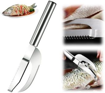 Fauppt Fish Scales Scraping Tool, Multifunction Stainless Steel Fish Scale Knife Fish Cleaning Kit,Fish Scale Remover for Home Market Restaurant Use (1pc)