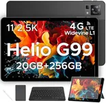 DOOGEE T35 Android 14 Tablet with Keyboard,20GB+256GB,11 inch Tablet Helio G99 Octa-core Tablet,IPS 1600x2560 Display Gaming Tablet,4G LTE Cellular Tablet with Case Mouse Black