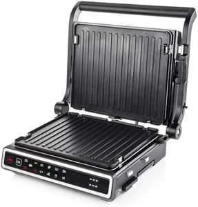 Vitinni Health Grill and Panini Press, 12 Pre-set Functions, Sandwich Toaster and Waffle Maker, Electric Grill Suitable for Indoors, Grill and Griddle, Dual Control, Included Temperature Probe